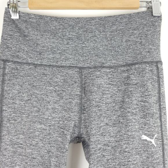 PUMA Moto Leggings Tights Dark Gray Heather Mid Rise Pull On Women's Medium - Picture 5 of 11